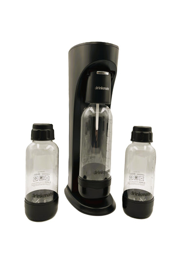 OmniFizz 0.5L Bottle Bundle - Drinkmate OmniFizz Sparkling Water and Soda Maker and two extra PET 0.5L Bottles - (CO2 Cylinder not Included)