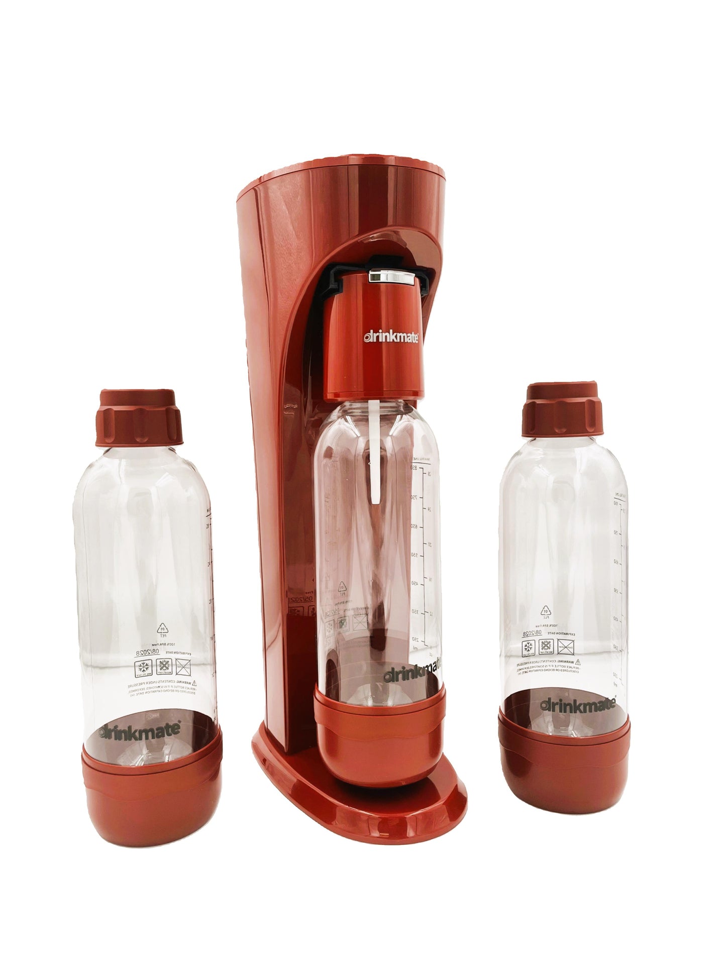 OmniFizz Bottle Bundle - Drinkmate OmniFizz Sparkling Water and Soda Maker and two extra PET 1L Bottles - (CO2 Cylinder not Included)