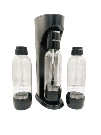 OmniFizz Bottle Bundle - Drinkmate OmniFizz Sparkling Water and Soda Maker and two extra PET 1L Bottles - (CO2 Cylinder not Included)