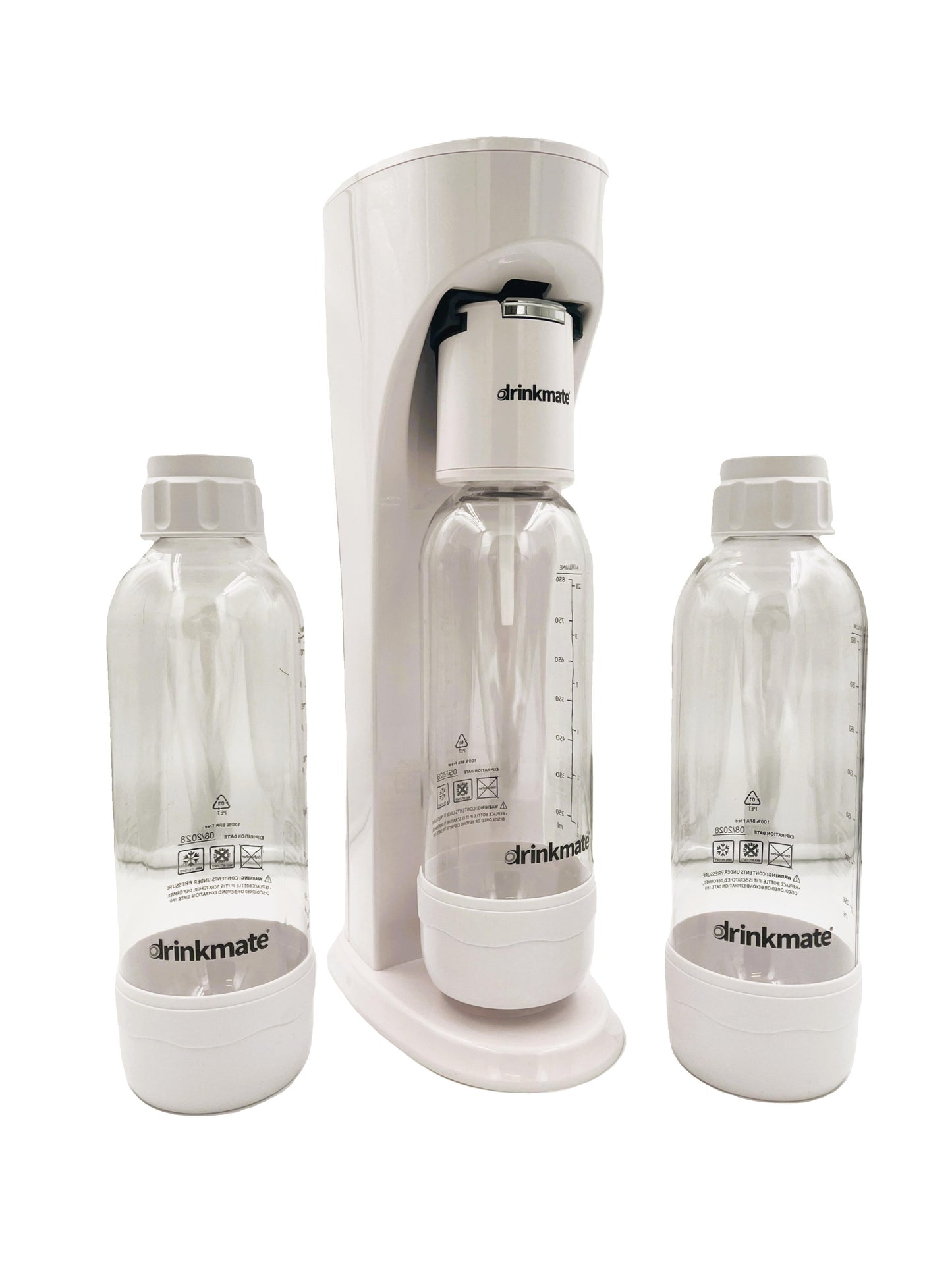 OmniFizz Bottle Bundle - Drinkmate OmniFizz Sparkling Water and Soda Maker and two extra PET 1L Bottles - (CO2 Cylinder not Included)